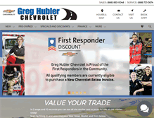 Tablet Screenshot of greghublerchevy.com